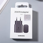 Original Samsung 25w Charger Type C Super Fast Charge Adapter For Galaxy S25 S24 Ultra S23 S22 Plus S21 S20 FE Note 10 20 Ultra