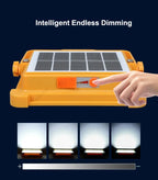 15000LM USB Rechargeable LED Solar Flood Light 2000Watt with Magnet Strong Light Portable Camping Tent Lamp Work Repair Lighting