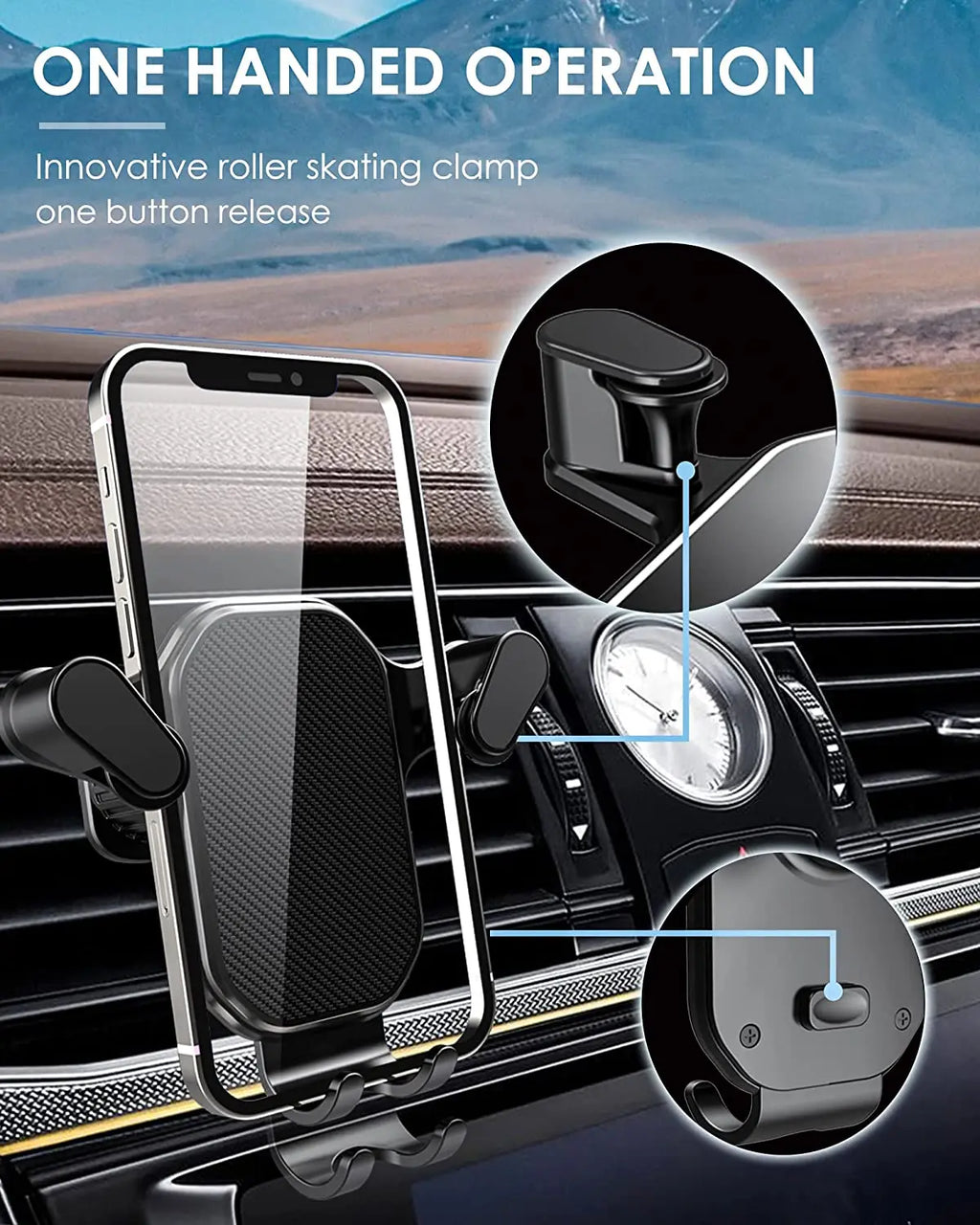 Gravity Auto-Clamp Car Air Vent Phone Holder