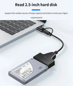 SATA To USB 3.0/Type-C/2 In 1 USB3.0 Type-C Cable Up To 6 Gbps For 2.5 Inch External HDD SSD Hard Drive SATA 3 22 Pin Adapter