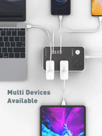 LDNIO Universal Power Strip 3 Sockets 4 USB 2M Extension Power Socket Combo Type-C 20W Port QC3.0 Phone Fast Charging Port