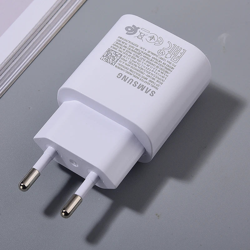 Original Samsung 25w Charger Type C Super Fast Charge Adapter For Galaxy S25 S24 Ultra S23 S22 Plus S21 S20 FE Note 10 20 Ultra