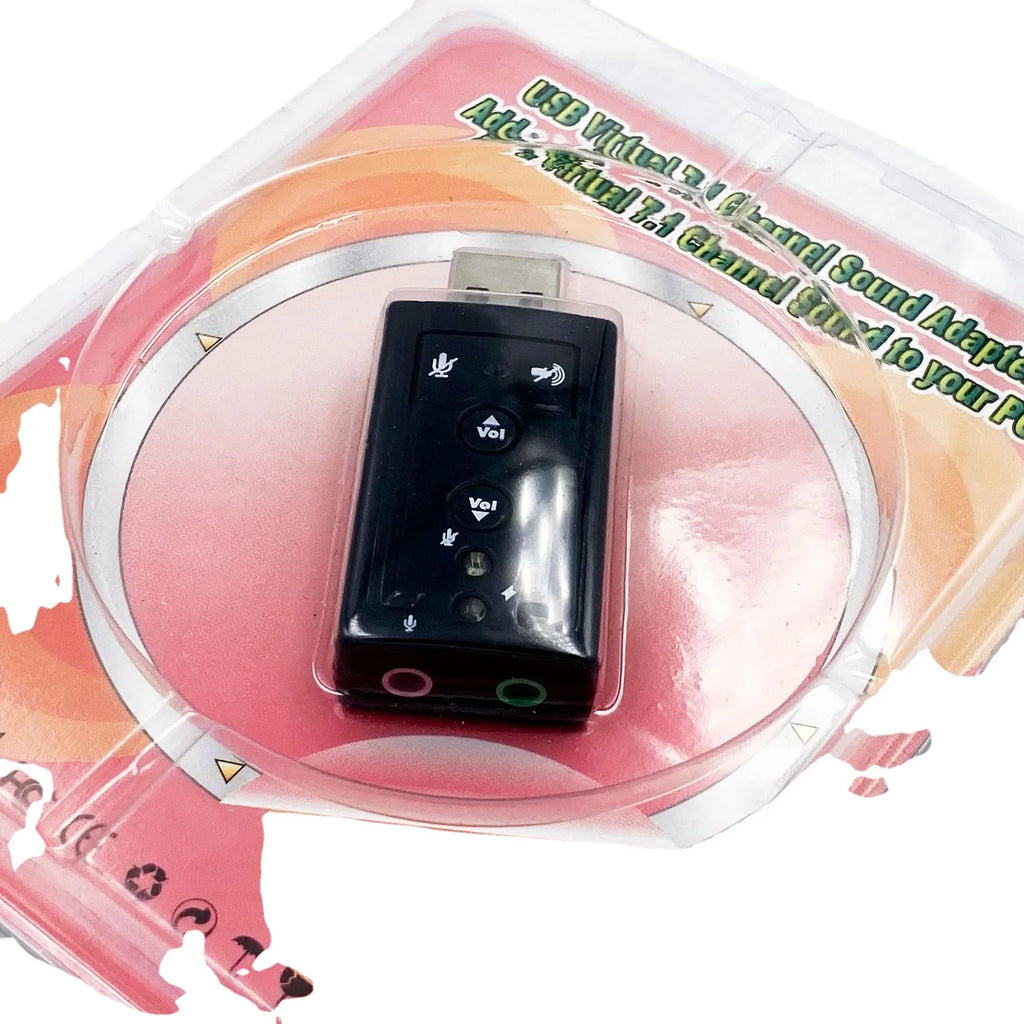 Analog 7.1 Channel Dynamic Sound External USB Sound Card Microphone Input Home USB Sound Card
