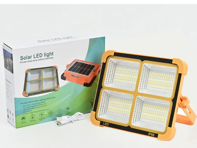 15000LM USB Rechargeable LED Solar Flood Light 2000Watt with Magnet Strong Light Portable Camping Tent Lamp Work Repair Lighting