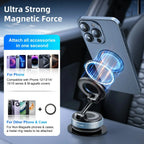 Magnetic Car Phone Mount with 360° Vacuum Suction Cup
