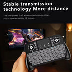 KEBIDUMEI RGB Backlit Mini Keyboard with Touchpad 2.4G Bluetooth Wireless Keyboard for Macbook Laptop Windows Android TV Box