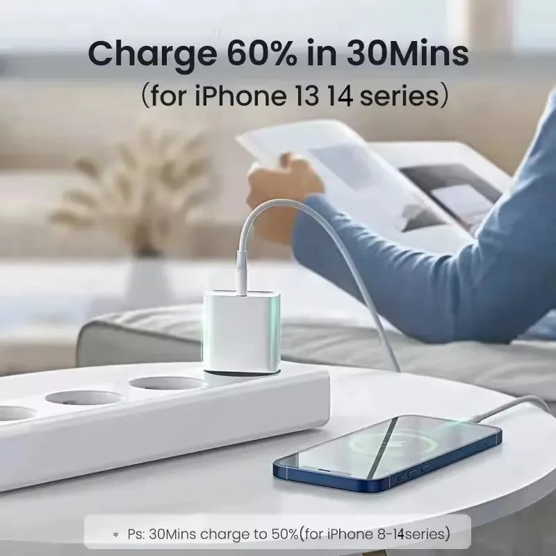 PD 40W For iPhone Charger USB C Chargers For iPhone 16 15 14 13 12 11 Pro XS Max XR X 8 7 6 Plus Fast Charging Cable Accessories