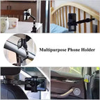 Rearview Mirror Car Phone Mount – 360° Rotatable & Retractable