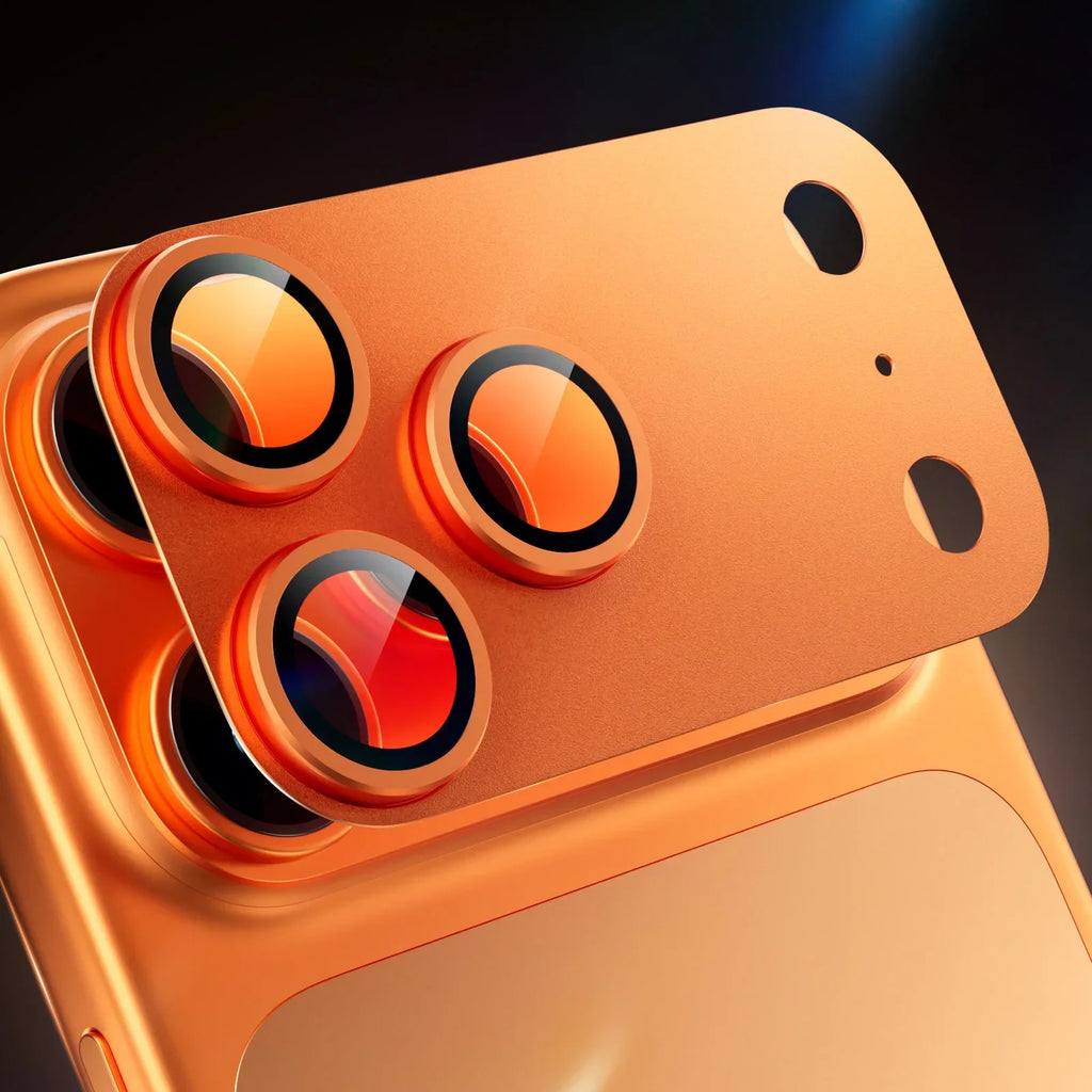 Official Color For iPhone 17 Pro Max 17 Air Metal Camera Tempered Glass Lens Protector 17 Pro Phone Accessories Ring Cap