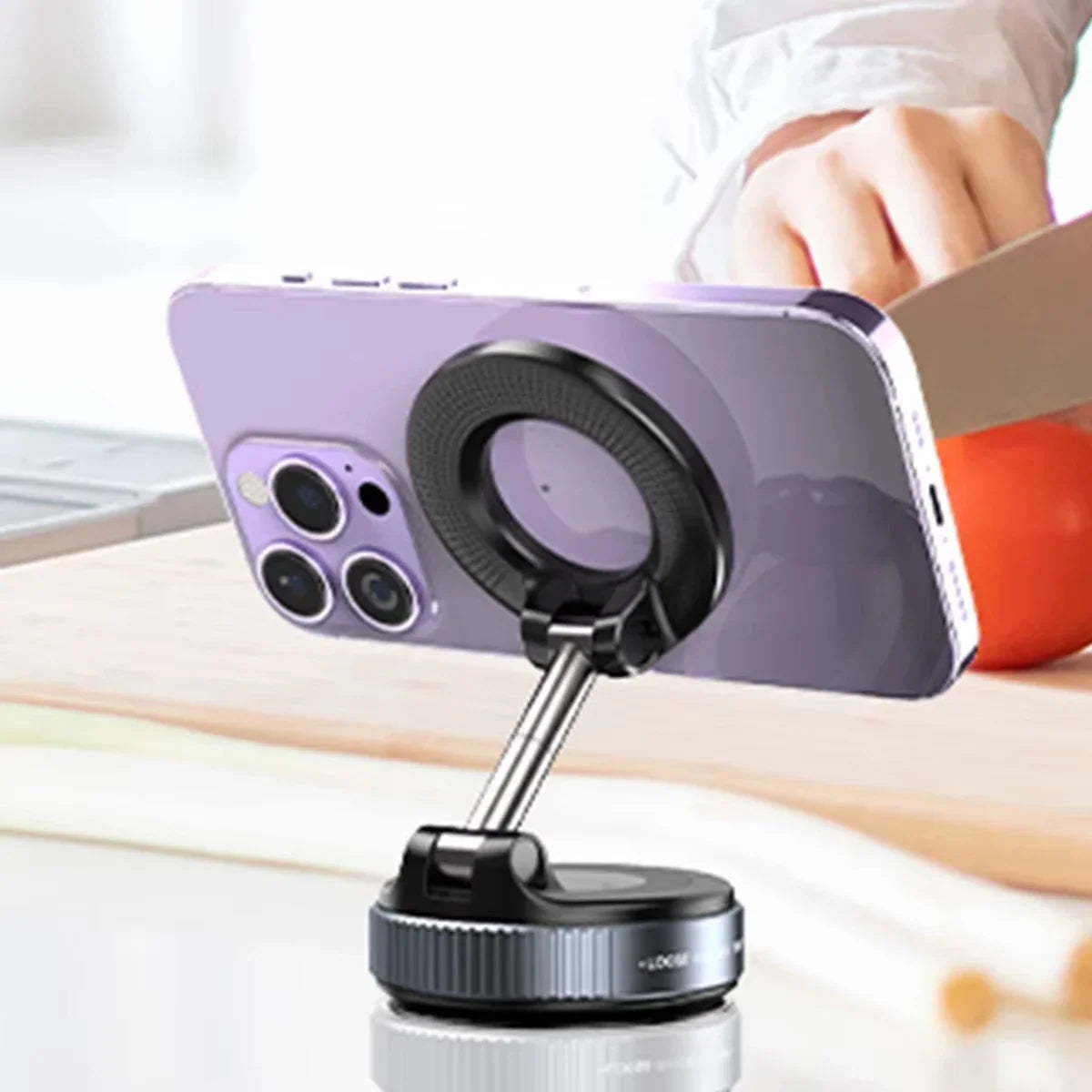 Magnetic Car Phone Mount with 360° Vacuum Suction Cup