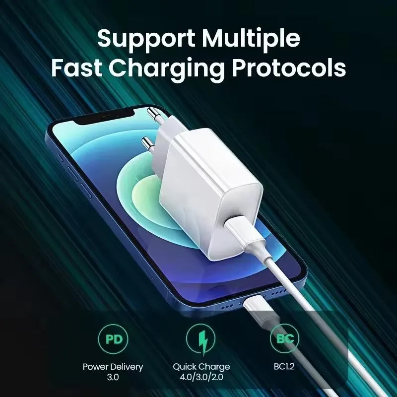 PD 40W For iPhone Charger USB C Chargers For iPhone 16 15 14 13 12 11 Pro XS Max XR X 8 7 6 Plus Fast Charging Cable Accessories