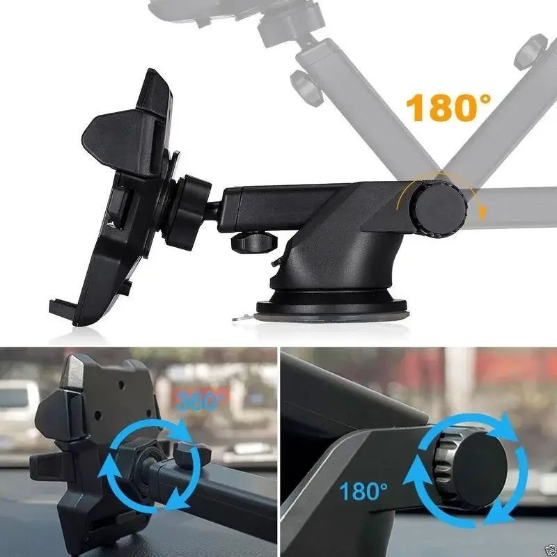 Universal In-Car Phone Holder with Suction Mount
