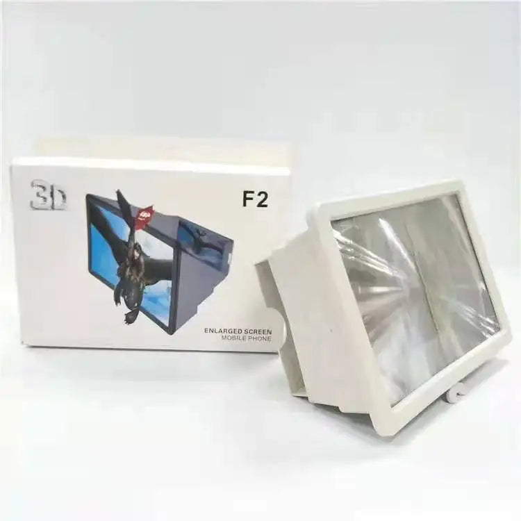 3D Phone Screen Magnifier with Foldable Desk Stand