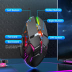 New Ergonomic Wired Gaming Mouse USB Computer Mouse Gaming RGB Mause Gamer Mouse 6 Button LED Silent Mice for PC Laptop