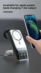Six-In-One Multi-Function Wireless Charger Bluetooth Earphones Immediate Charging And Placing Clock Alarm Function