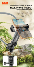 NeePho NP-G2 Soft Silicone Neck Mount Bracket, POV First-Person Perspective Phone & Action Camera Holder