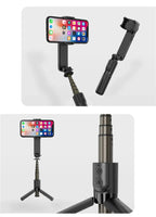 Handheld Gimbal Stabilizer Selfie Stick Tripod with Removable Fill Light Wireless Remote Portable Phone Stand Holder