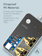 LDNIO Universal Power Strip 3 Sockets 4 USB 2M Extension Power Socket Combo Type-C 20W Port QC3.0 Phone Fast Charging Port