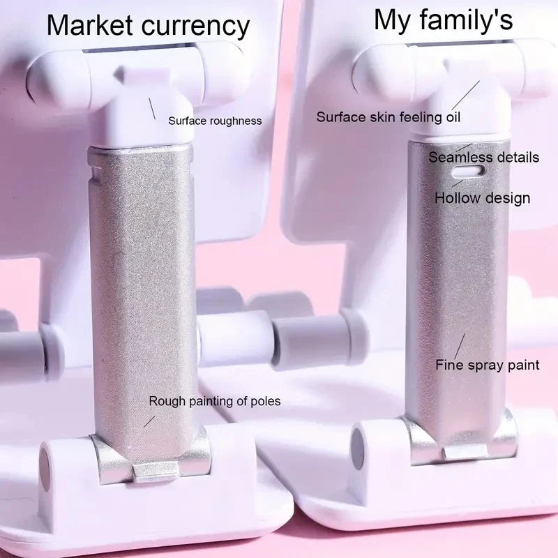 Universal Phone Stand for Desk, Adjustable Tablet Holder Compatible with iPhone iPad , Foldable Cell Phone Stand for Table