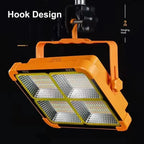 15000LM USB Rechargeable LED Solar Flood Light 2000Watt with Magnet Strong Light Portable Camping Tent Lamp Work Repair Lighting