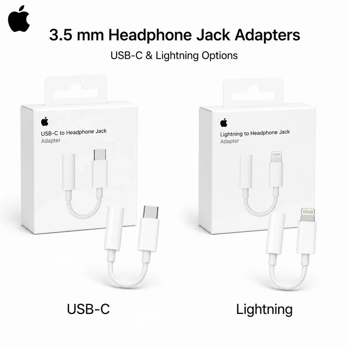 Official Apple USB-C Type-C Lightning to 3.5mm Headphone Jack Adapter & Wired EarPods Earphones with Remote Mic for iPhone iPad