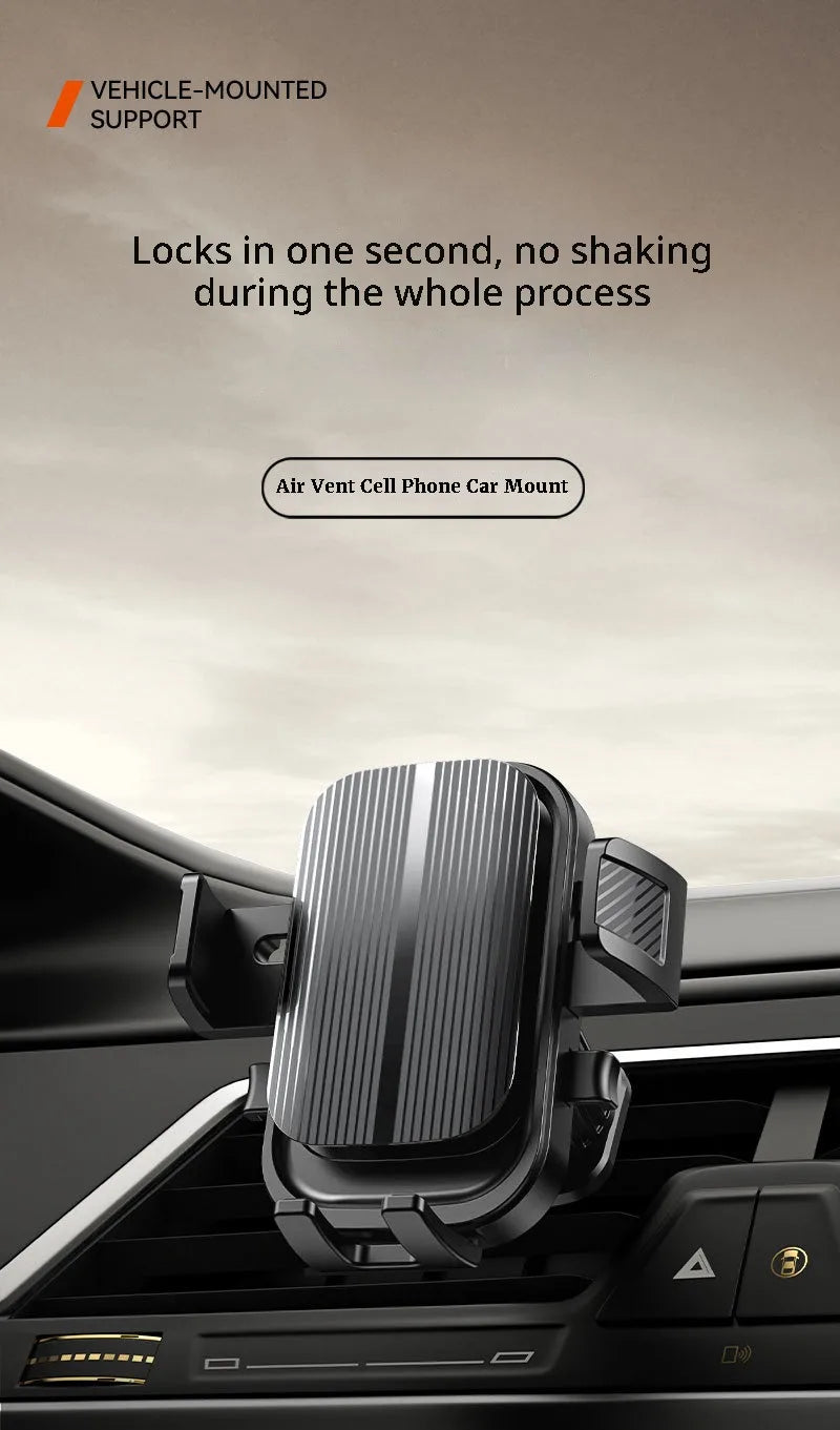 Flexible Air Vent Car Phone Holder with Auto Lock