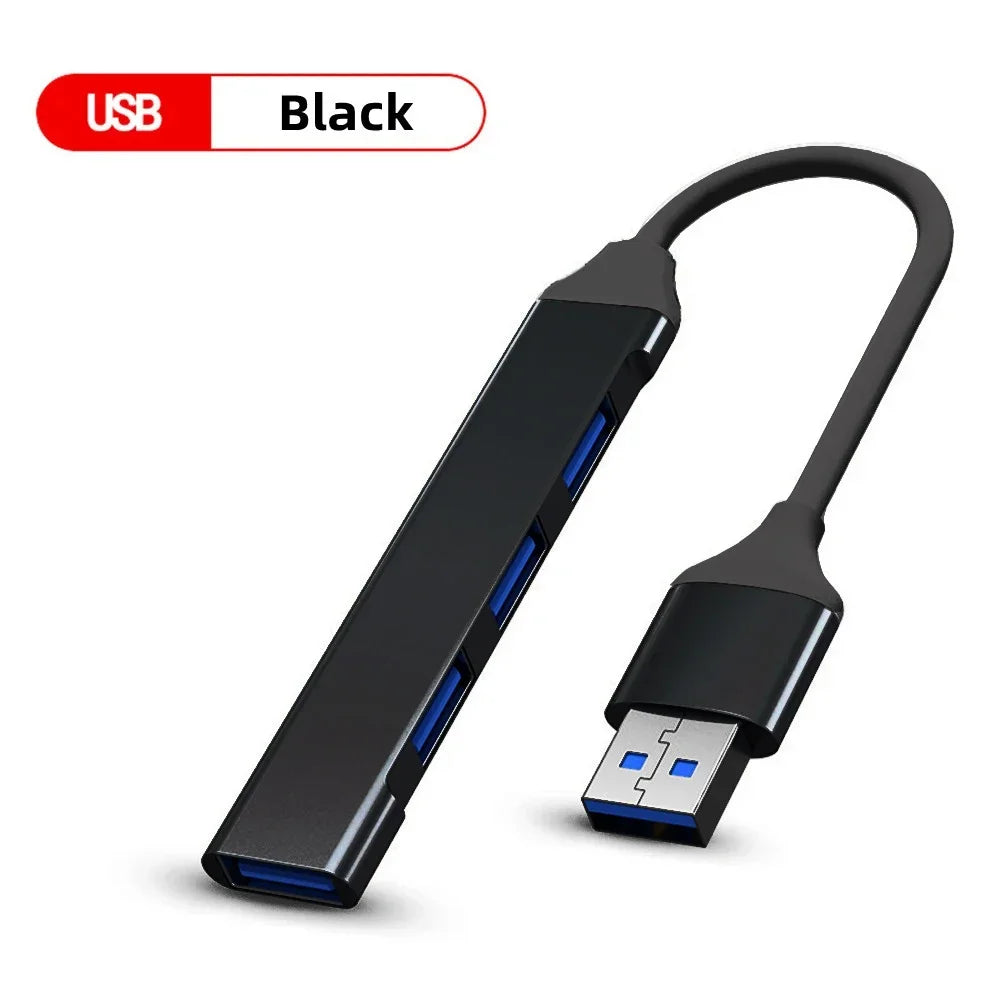 4-Port USB-C Hub Splitter Adapter for Laptop & Mobile