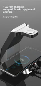 Six-In-One Multi-Function Wireless Charger Bluetooth Earphones Immediate Charging And Placing Clock Alarm Function