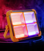15000LM USB Rechargeable LED Solar Flood Light 2000Watt with Magnet Strong Light Portable Camping Tent Lamp Work Repair Lighting