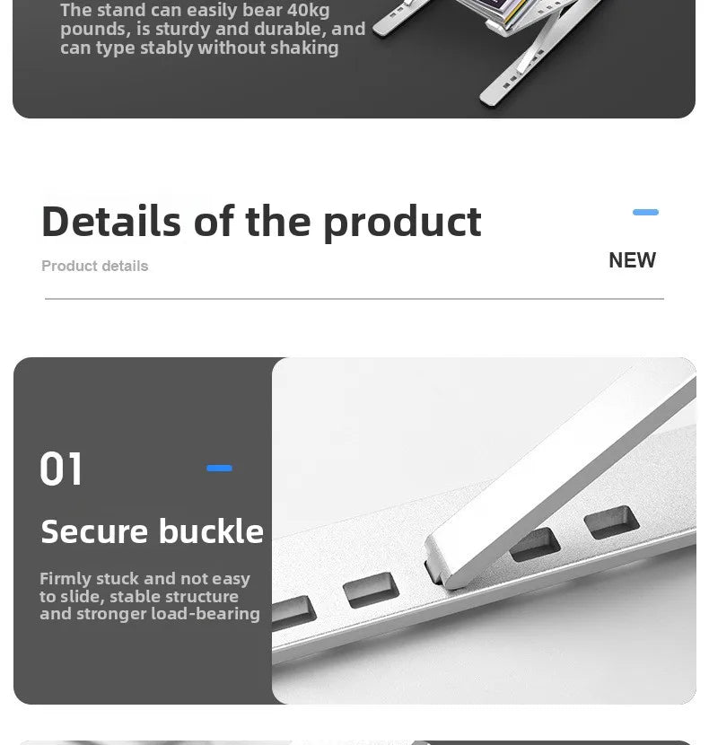 For Macbook Laptop Stand Folding Adjustable Aluminum Computer Pc Tablet Stand Notebook Tablelaptop Holder Heat Dissipation