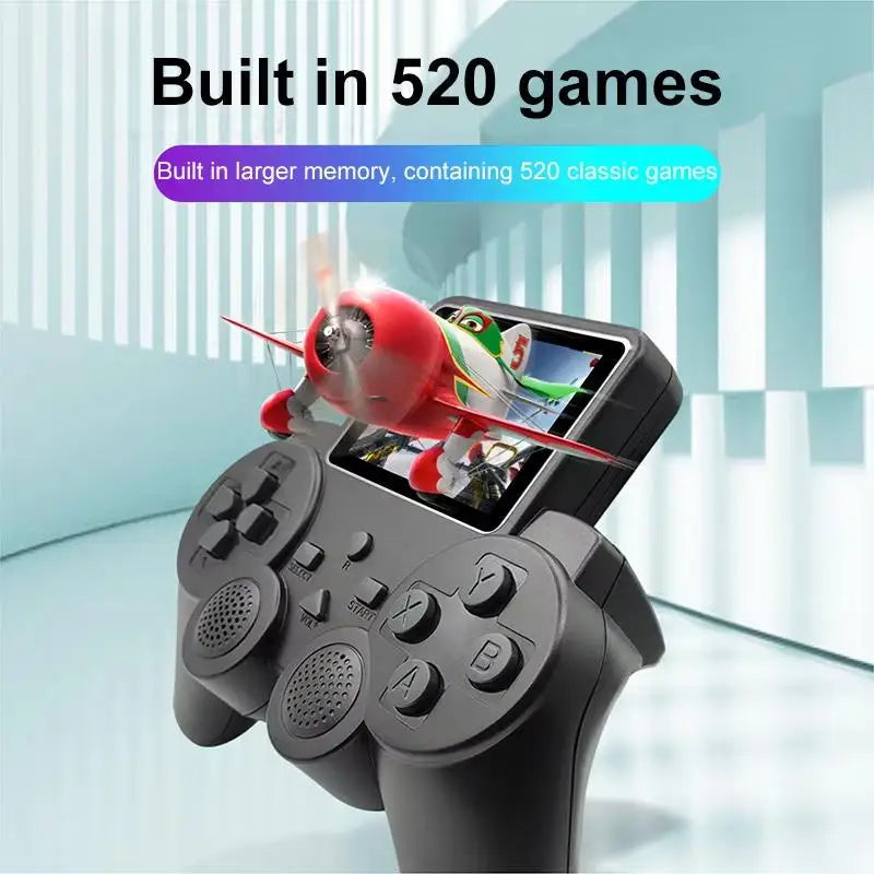 Mini Retro Handheld Game Player 2.4-inch Screen Built-in 520 Games Portable S10 Console for Outdoor Camping Entertainment
