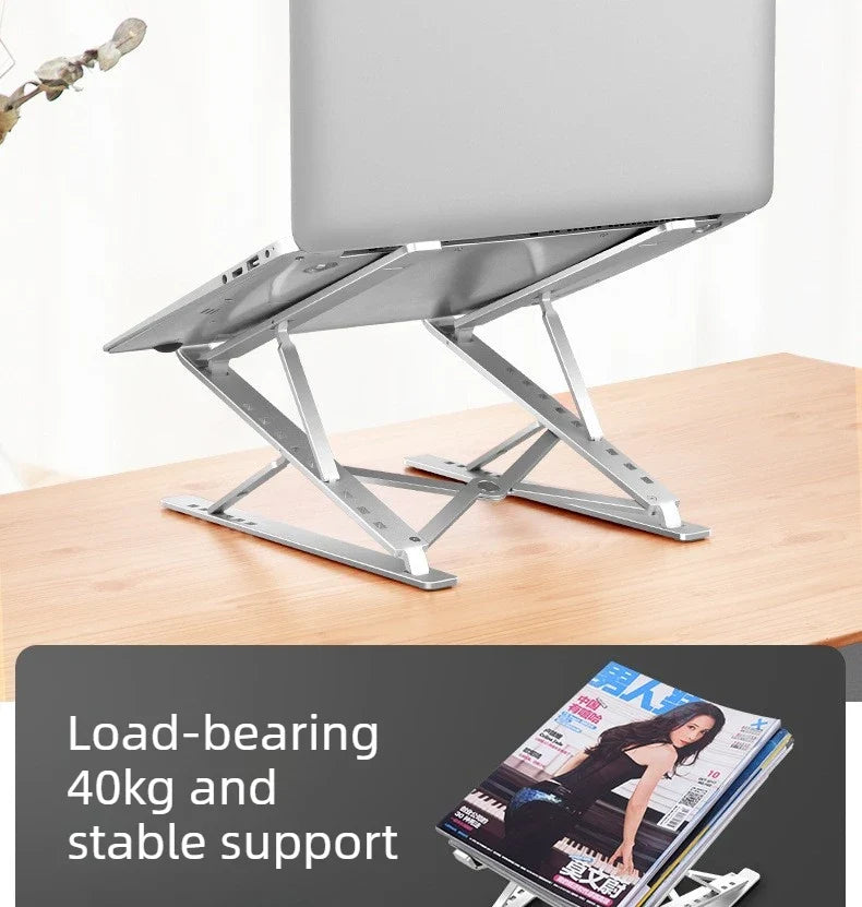 For Macbook Laptop Stand Folding Adjustable Aluminum Computer Pc Tablet Stand Notebook Tablelaptop Holder Heat Dissipation