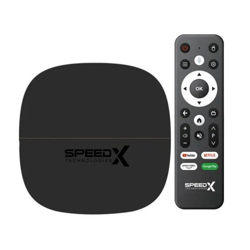 SpeedX Pixel 4K X20 Plus Android TV Box - Allwinner H313, 2GB RAM 16GB ROM, Smart Media Player with Voice Control Air Mouse Remote