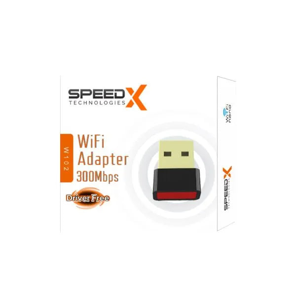 Speed-X Alfa W102 Wireless N USB WiFi Adapter 150Mbps | 2.4GHz 802.11b/g/n Wireless Network Adapter | Plug & Play WiFi Dongle for PC, Laptop, Desktop & Home Office