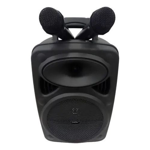GTS-2385 Wireless Bluetooth Speaker with Dual Microphones | Bluetooth 5.0 Portable Party Speaker | 10M Wireless Range | USB & SD Card Support | Built-In Mic | Rechargeable Battery for Karaoke, Home & Outdoor Use
