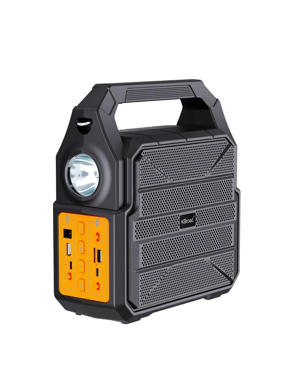 KTS-2299 Portable Bluetooth Speaker 5W | 3600mAh Outdoor Wireless Speaker with FM Radio, USB, TF Card, AUX & TWS | 4-Inch Speaker with Torch Light & Solar Charging