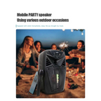 6.5-Inch Portable Trolley Bluetooth Speaker 1200mAh | Wireless Party Speaker with Microphone, RGB Lights & FM | TWS, TF, USB & AUX | 10W Outdoor Speaker for Home, Garden & Parties