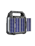 KTS-2299 Portable Bluetooth Speaker 5W | 3600mAh Outdoor Wireless Speaker with FM Radio, USB, TF Card, AUX & TWS | 4-Inch Speaker with Torch Light & Solar Charging