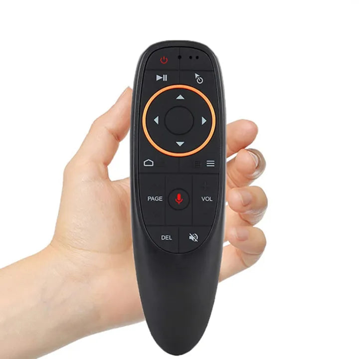 G10S Pro Air Mouse Remote with Voice Control | 2.4GHz Wireless Remote with Built-In Mic & 6-Axis Gyroscope | USB Plug & Play Remote for Smart TV, Android TV Box, PC & Projector
