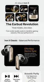 HKT IRON-X ANC EARBUDS - Silver