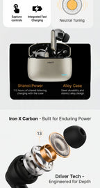 HKT IRON-X ANC EARBUDS - Silver